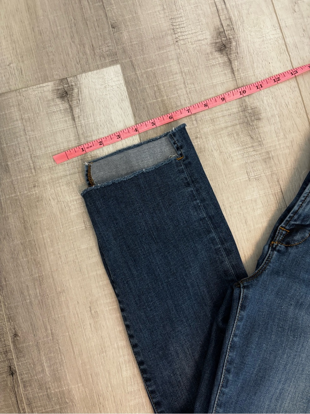 FRAME Le High Straight Jeans Size 25 Dark Wash High Rise Raw Hem - Picture 2 of 10